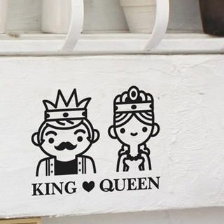 King & Queen Print Stickers