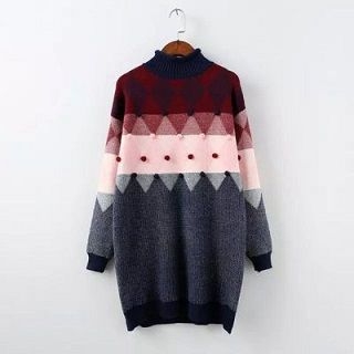 TOJI Patterned Long Sweater