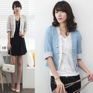 3/4 Sleeve Open-Front Jacket