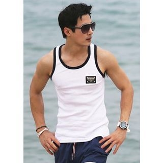 GERIO Metal-Appliqu  Piped Tank Top