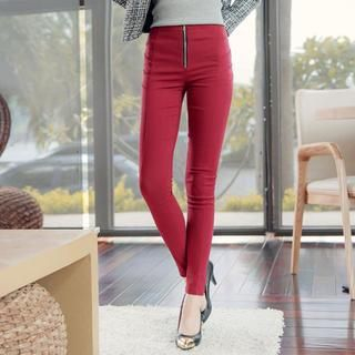 Tokyo Fashion Zip-Front Skinny Pants