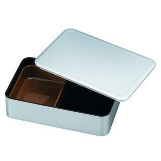 Hakoya Hakoya Men's One Layer Lunch Box Metallic Silver