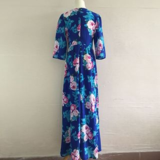 Fashion Street Flower Print Maxi Dress