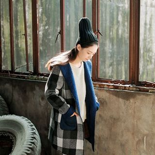 tete Hooded Check Coat