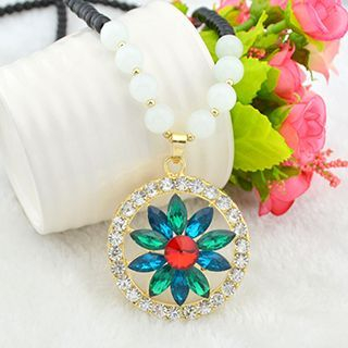 Glitglow Jeweled Flower Pendant
