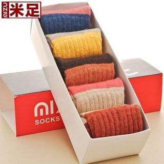 Meow Meow Set of 5: Color-Block Socks