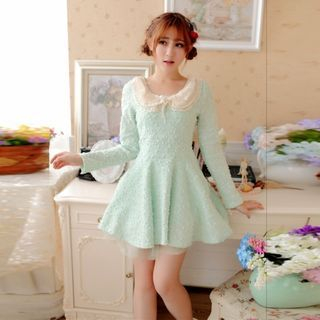 GOGO Girl Embellished Peter Pan Collar A-Line Dress