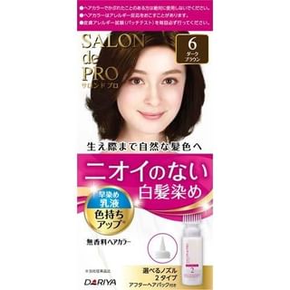 DARIYA - Salon De Pro Unscented Gray Hair Color Quick Emulsion 6 Dark Brown