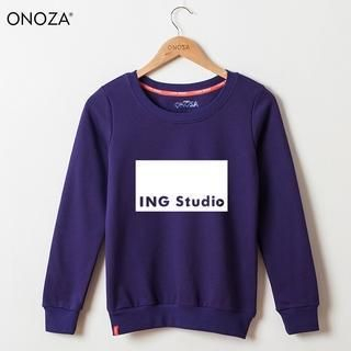 Onoza Long-Sleeve Lettering Pullover