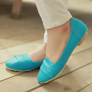 Colorful Shoes Faux-Leather Flats