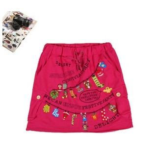 Cute Colors Embroidered Miniskirt