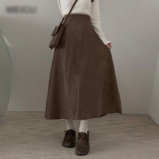Midi A-line Skirt