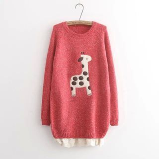 Aigan Giraffe-Applique Sweater