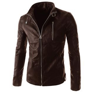 Bay Go Mall Faux Leather Jacket