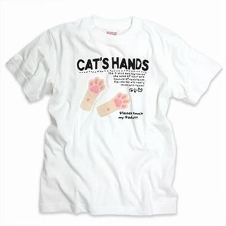 Print Crewneck Tee - Cat's Hands