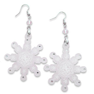Sweet & Co. Sweet&Co. White Snow Flurry Swarovski Crystal Earrings