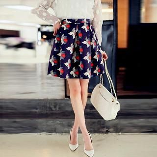 Colorful Shop Floral Pleated Skirt