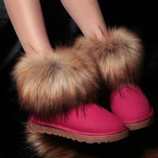 Amy Shoes Faux Fur Short Snow Boots