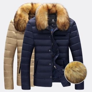 Bay Go Mall Fuax Fur Collar Padded Jacket