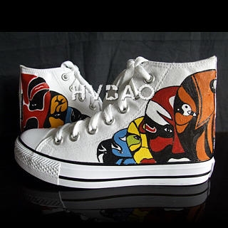 "Colorful Mask" High-Top Sneakers