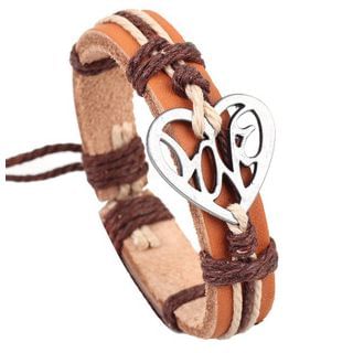 KINNO Heart Leather Bracelet