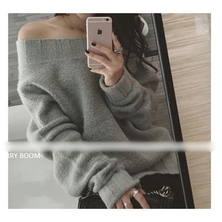 Octavia Off-shoulder Long Sweater