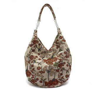 Glam Cham Floral Embroidered Shoulder Bag