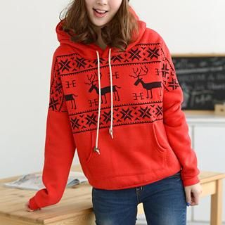 59 Seconds Nordic-Print Hooded Pullover