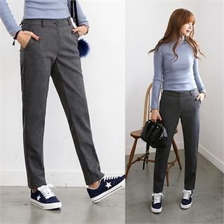 One's Ozzang Flat-Front Tapered Dress Pants
