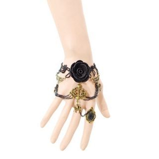 LENNI Flower Metal Lace Bracelet With Ring