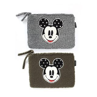 BBORAM Mickey Mouse Patched Fleece Clutch