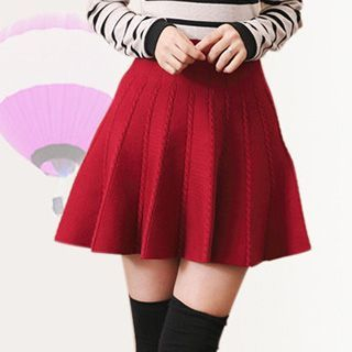 Flore Cable Knit A-Line Skirt