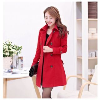 Persephone Double-breasted Woolen Coat