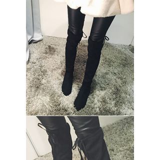 ATTYSTORY Faux-Suede Knee-High Boots