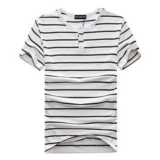 Newlook Short-Sleeve Stripe Henley