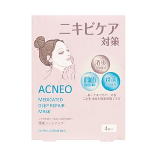 Kose - Acneo Medicated Deep Repair Mask 4 pcs