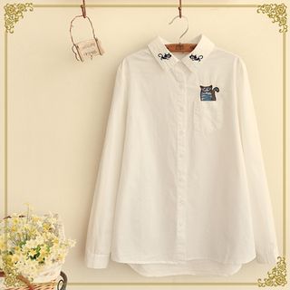 Fairyland Cat Embroidered Shirt