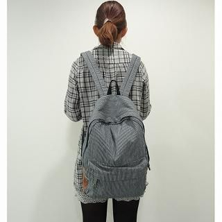 Pinstripe Backpack Blue - One Size