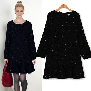 ifzen Bow-Back Dotted Dress