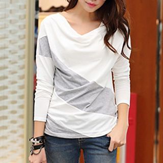 Century Girl Long-Sleeve Color Block T-Shirt