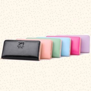 BeiBaoBao Faux-Leather Bow-Accent Long Wallet