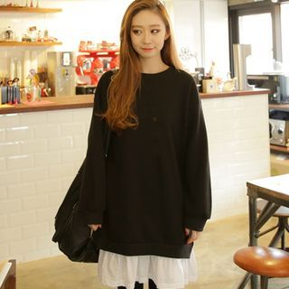 Seoul Fashion Frill-Hem Pullover Dress