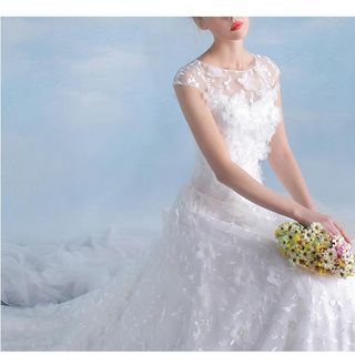 MSSBridal Lace Panel Gown Wedding Dress