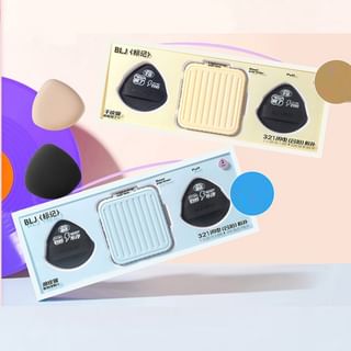 Blj - Lightning Series Make Up Puff Set - 2 Type #Dry Skin - 2Pcs