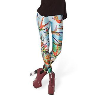 Omifa Printed Leggings  As Figure Shown - One Size