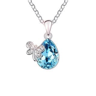 Niceter Austrian Crystal Dragonfly Necklace