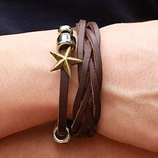 Andante Genuine Leather Star Bracelet