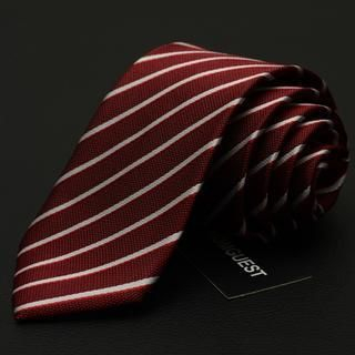 Romguest Striped Neck Tie Red - One Size