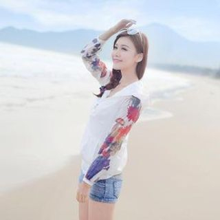 Angel Shine Floral Print Hooded Jacket