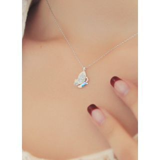 kitsch island Swarovski Crystal Butterfly Necklace
